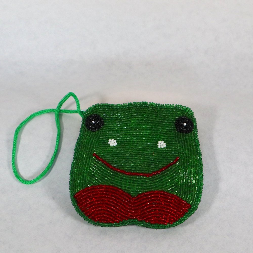 Beaded Frog Coin Purse